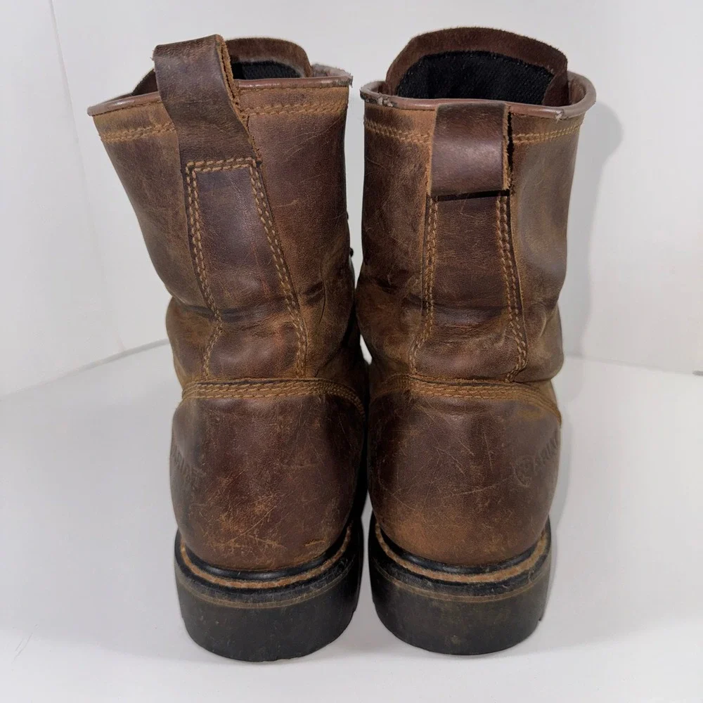 Ariat Cascade 8 Inch Work Boots Mens 9 EE Brown Leather EH Rated 10011916